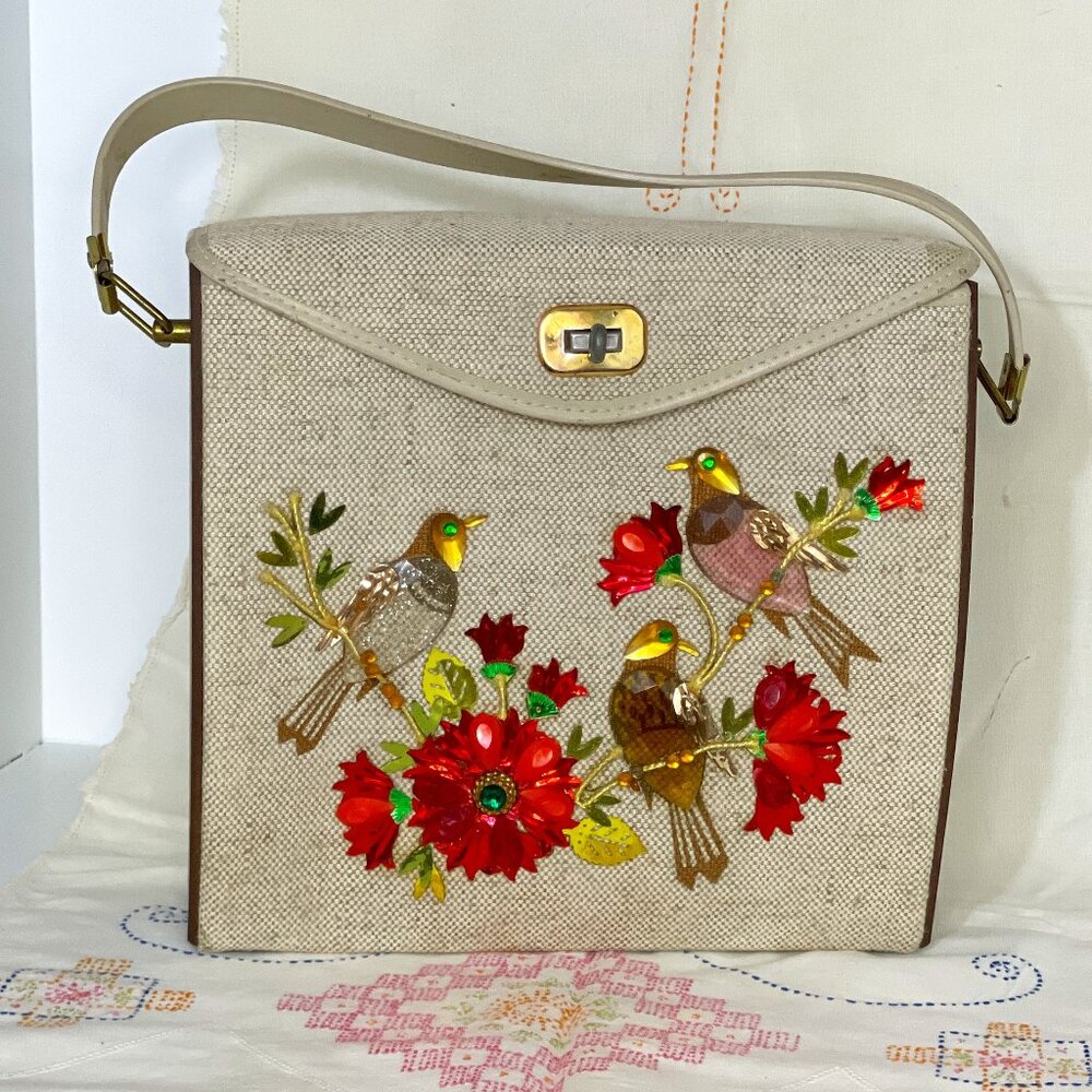 Vintage 60s Bejeweled Box Purse